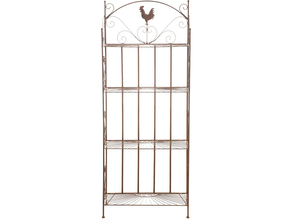 Étagères sur pied - Métal - 61.5 x 33 x 153cm - Marron antique - Mia