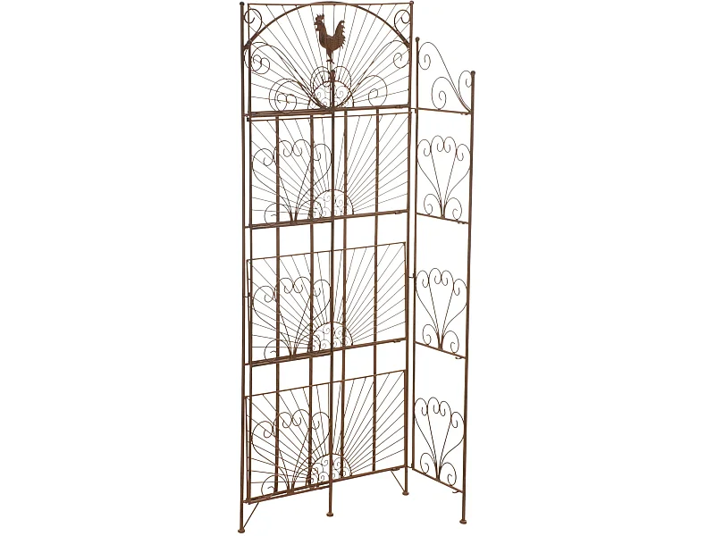 Étagères sur pied - Métal - 61.5 x 33 x 153cm - Marron antique - Mia