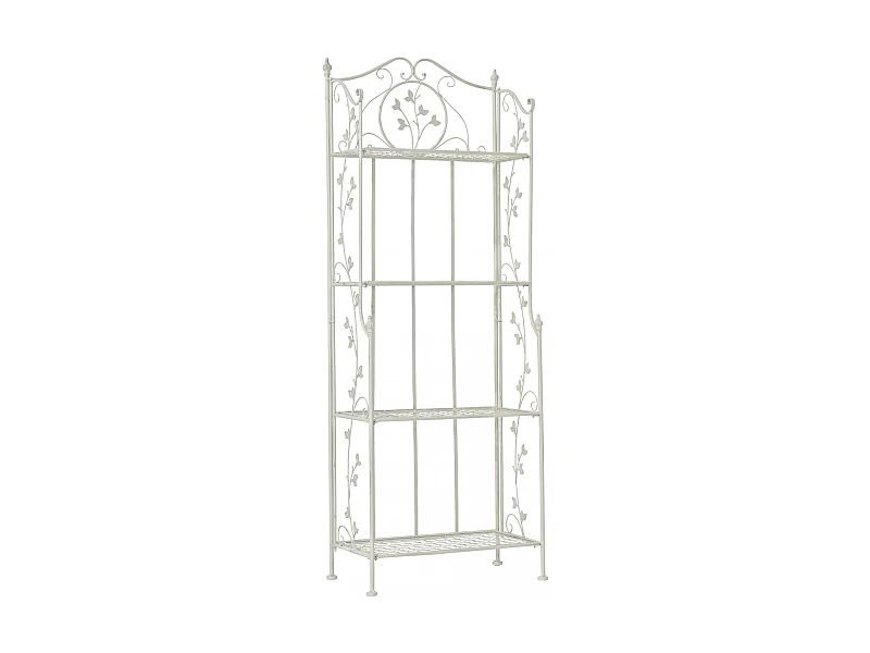 Standregal - Metall - 60 x 33 x 158cm - antik weiß - Arona