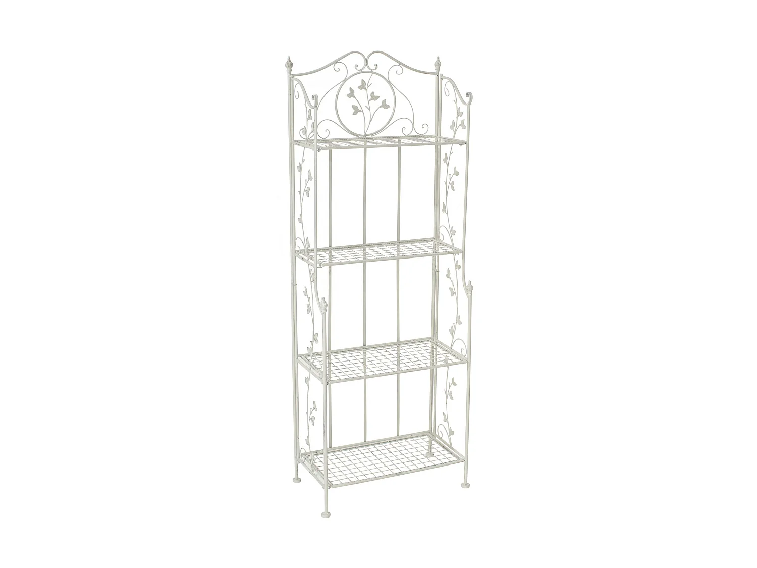 Standregal - Metall - 60 x 33 x 158cm - antik weiß - Arona