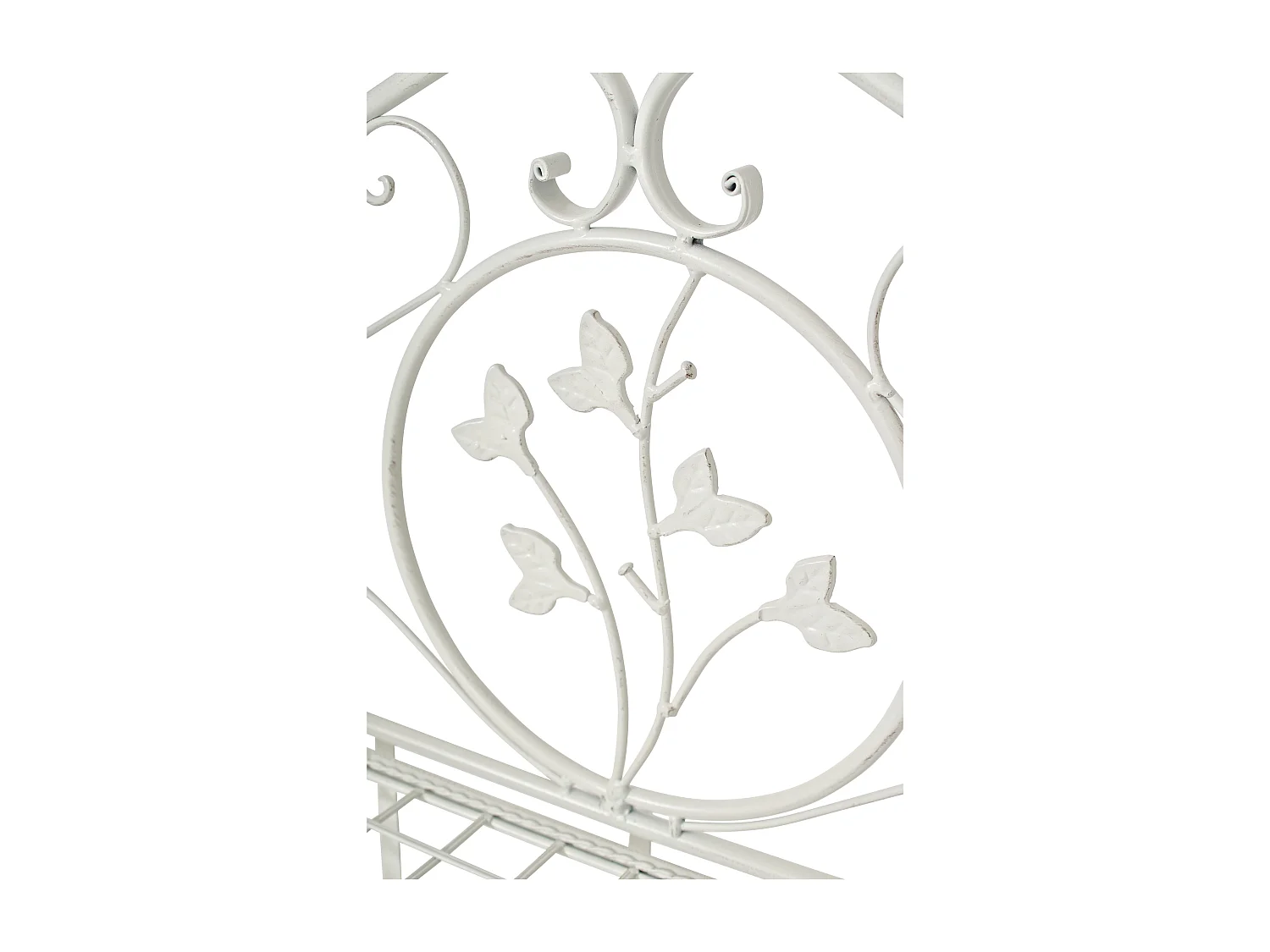 Standregal - Metall - 60 x 33 x 158cm - antik weiß - Arona