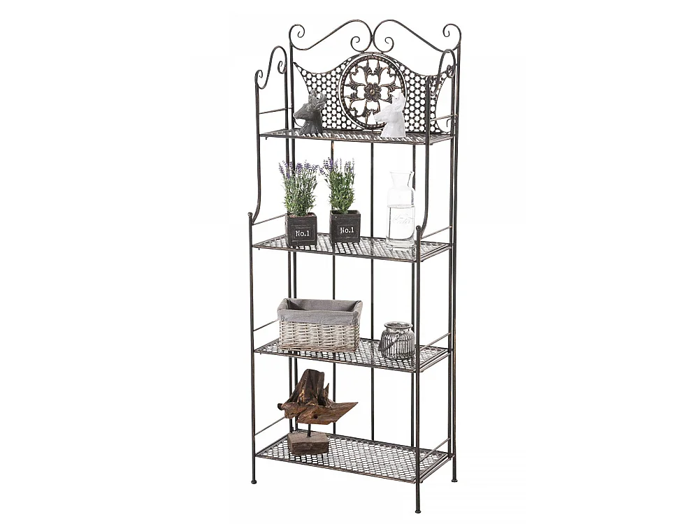 Scaffale in piedi - Metallo - 61 x 33 x 153cm - bronzo - Anika