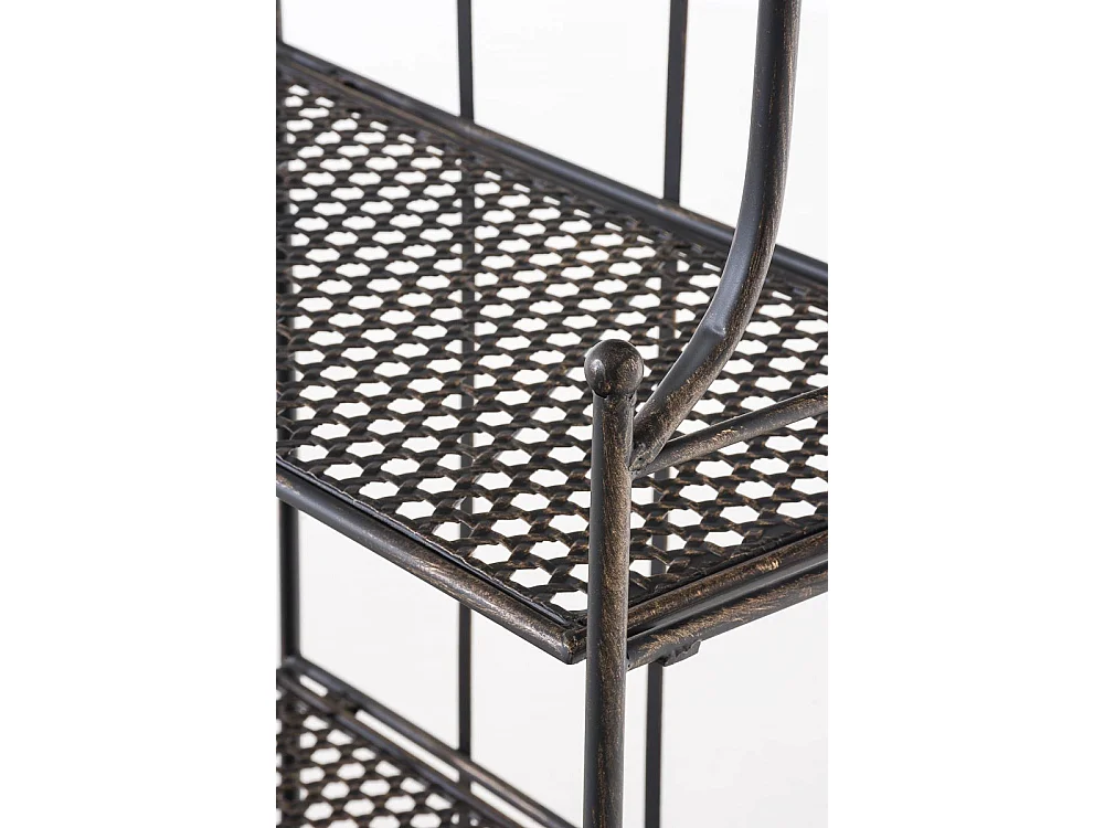 Scaffale in piedi - Metallo - 61 x 33 x 153cm - bronzo - Anika
