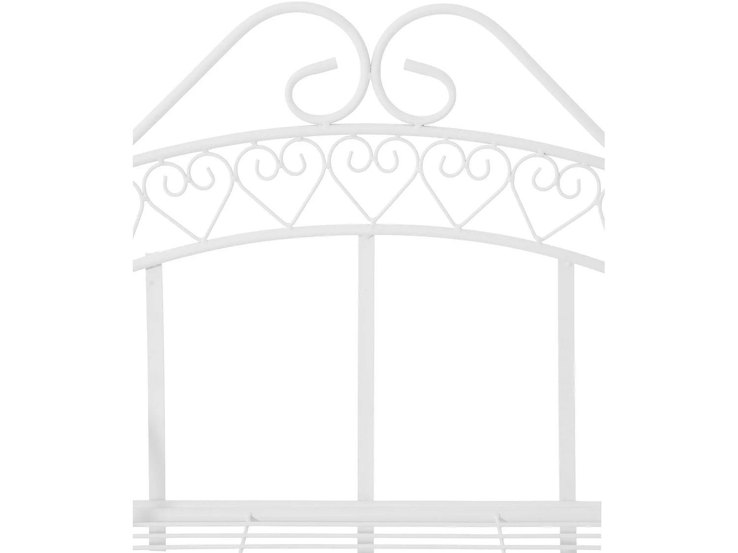 Staande plank - Metaal - 57 x 32 x 153cm - wit - Antje