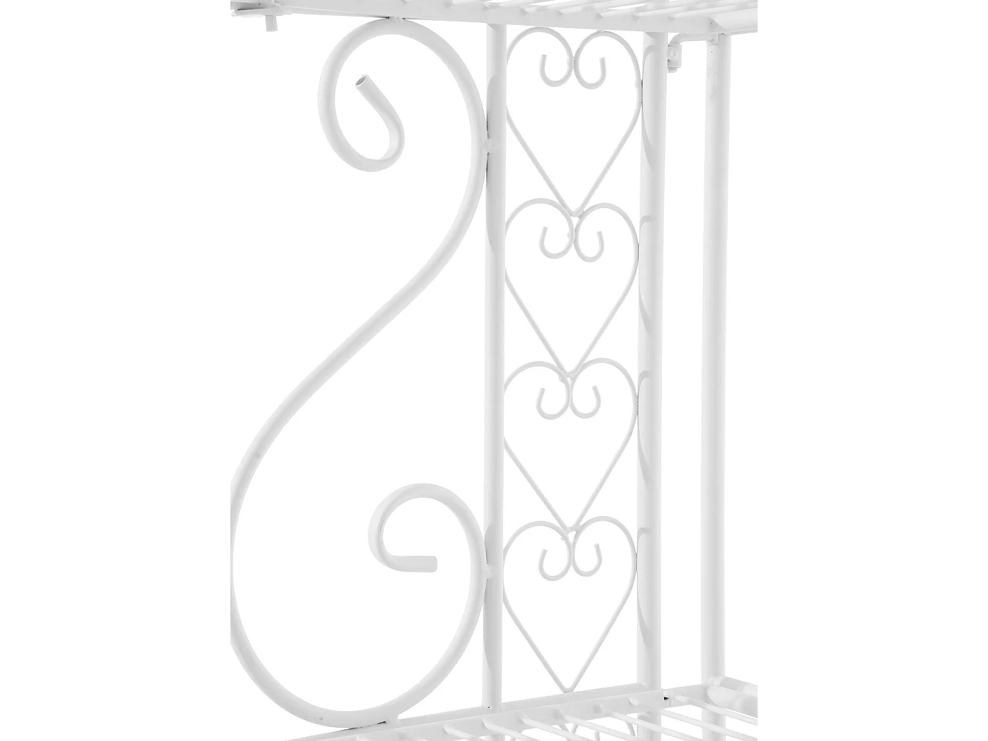 Staande plank - Metaal - 57 x 32 x 153cm - wit - Antje