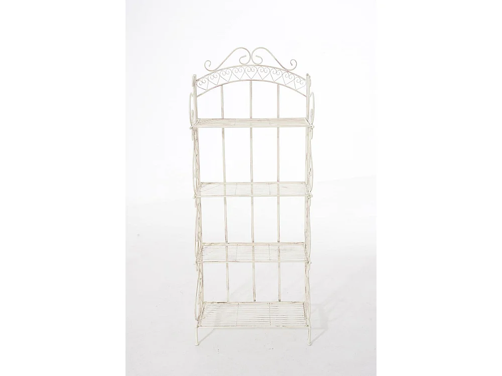 Staande plank - Metalen - 61 x 33 x 153cm - antiek/creme - Antje