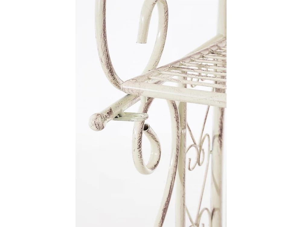 Staande plank - Metalen - 61 x 33 x 153cm - antiek/creme - Antje