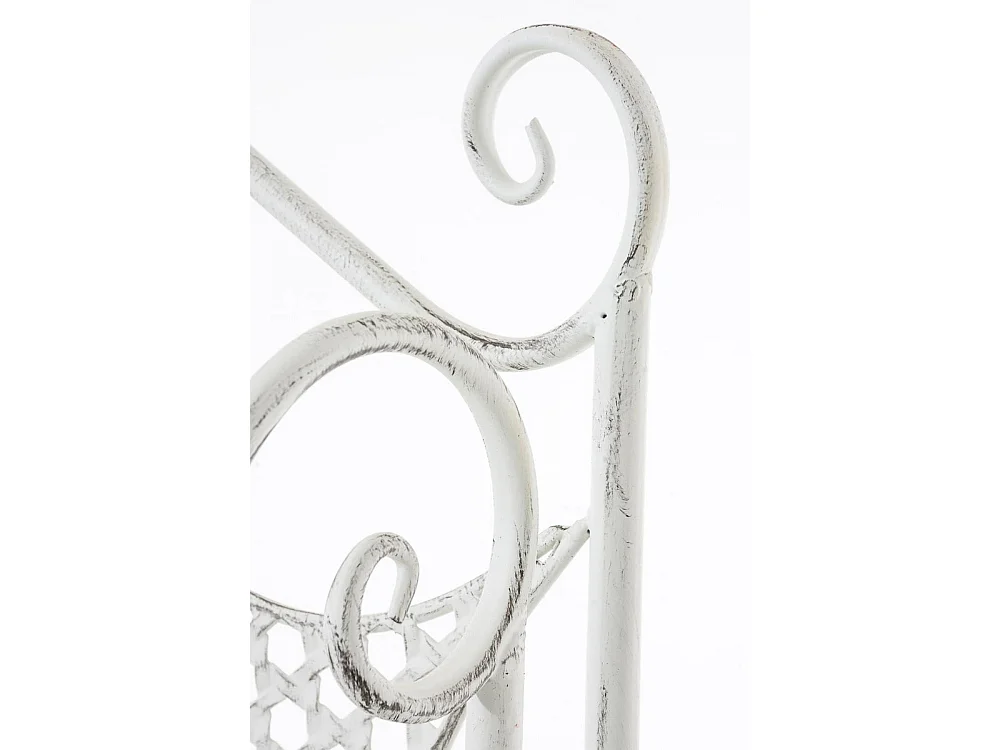 Étagères sur pied - Métal - 61 x 33 x 153cm - Blanc antique - Anika