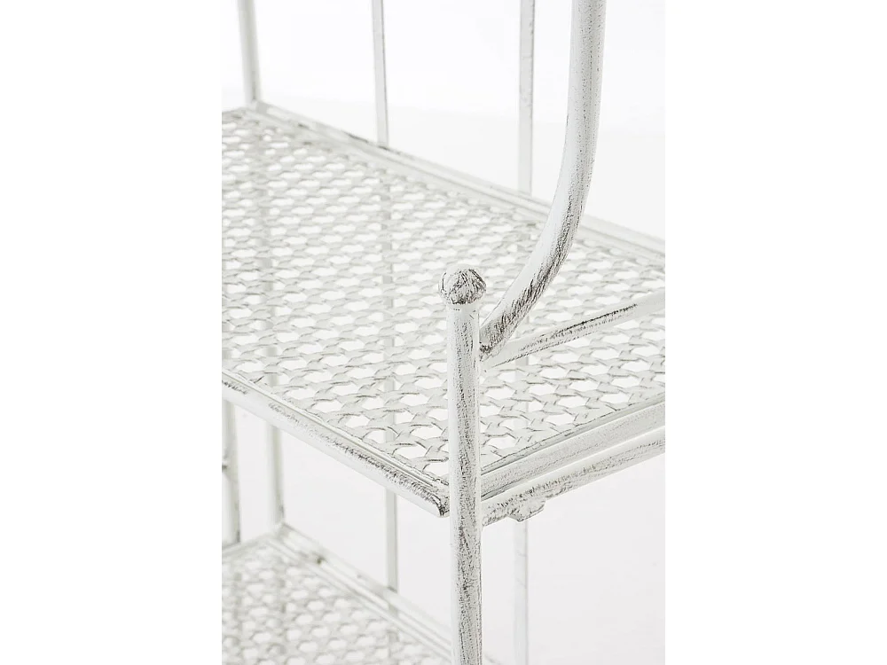 Étagères sur pied - Métal - 61 x 33 x 153cm - Blanc antique - Anika