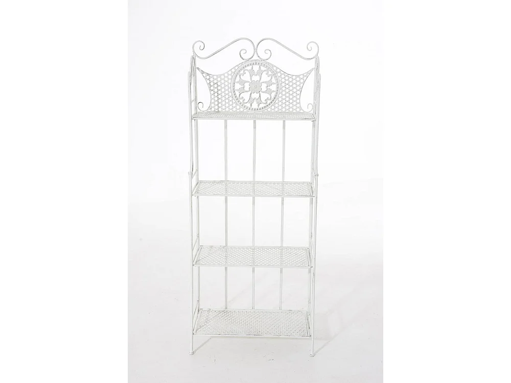 Étagères sur pied - Métal - 61 x 33 x 153cm - Blanc antique - Anika