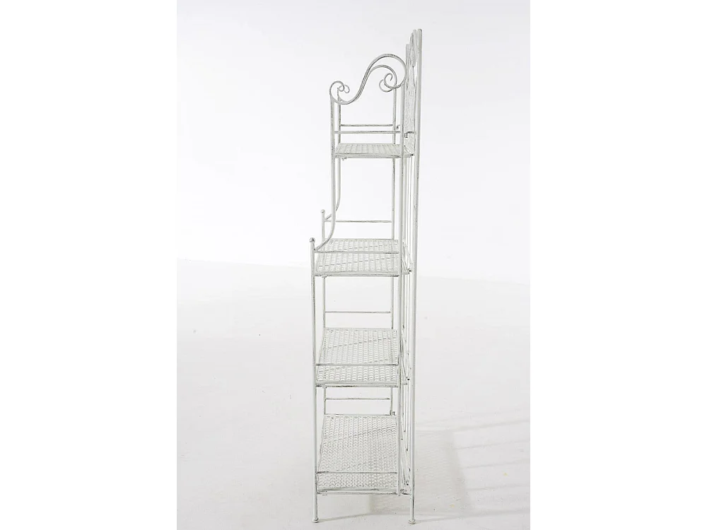 Étagères sur pied - Métal - 61 x 33 x 153cm - Blanc antique - Anika