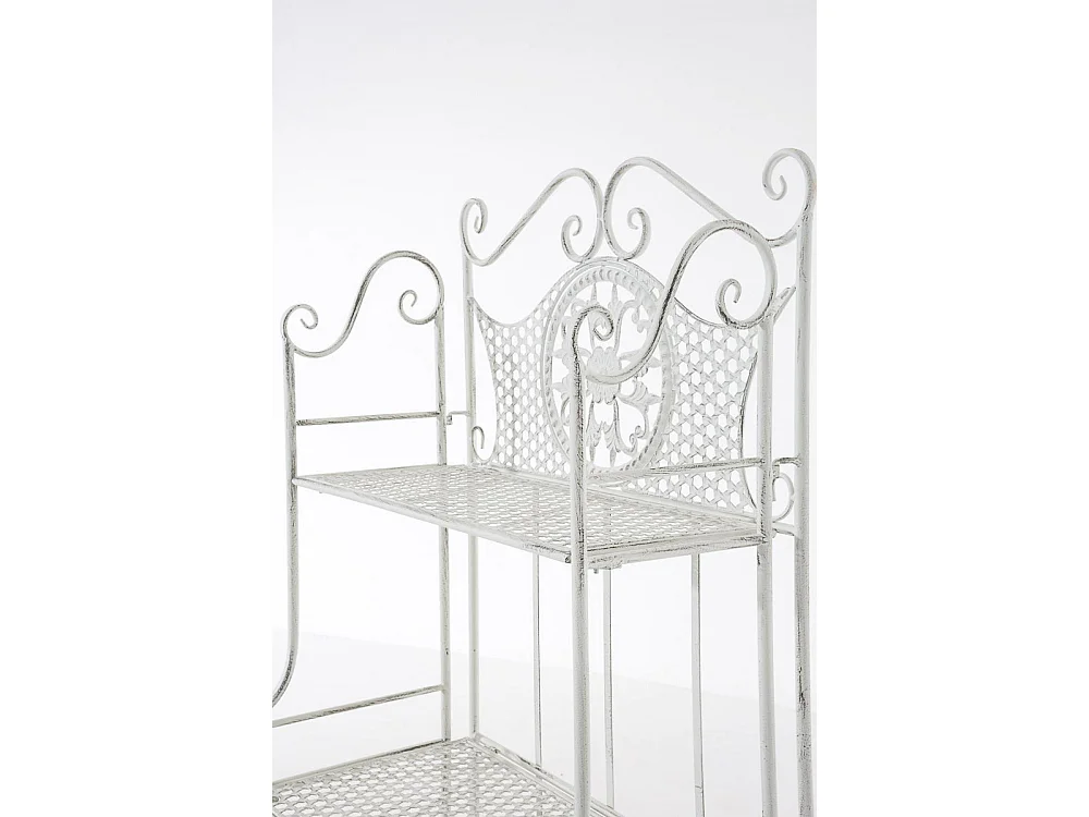 Étagères sur pied - Métal - 61 x 33 x 153cm - Blanc antique - Anika