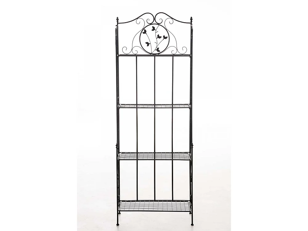 Étagères sur pied - Métal - 60 x 33 x 158cm - Noir - Arona