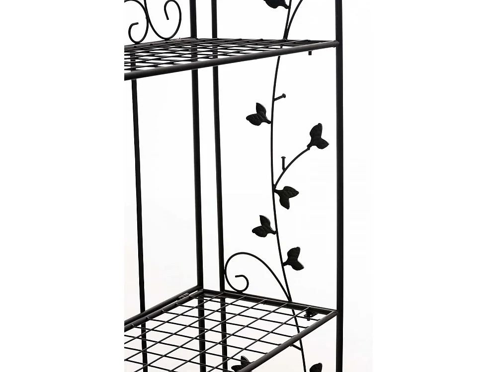 Étagères sur pied - Métal - 60 x 33 x 158cm - Noir - Arona