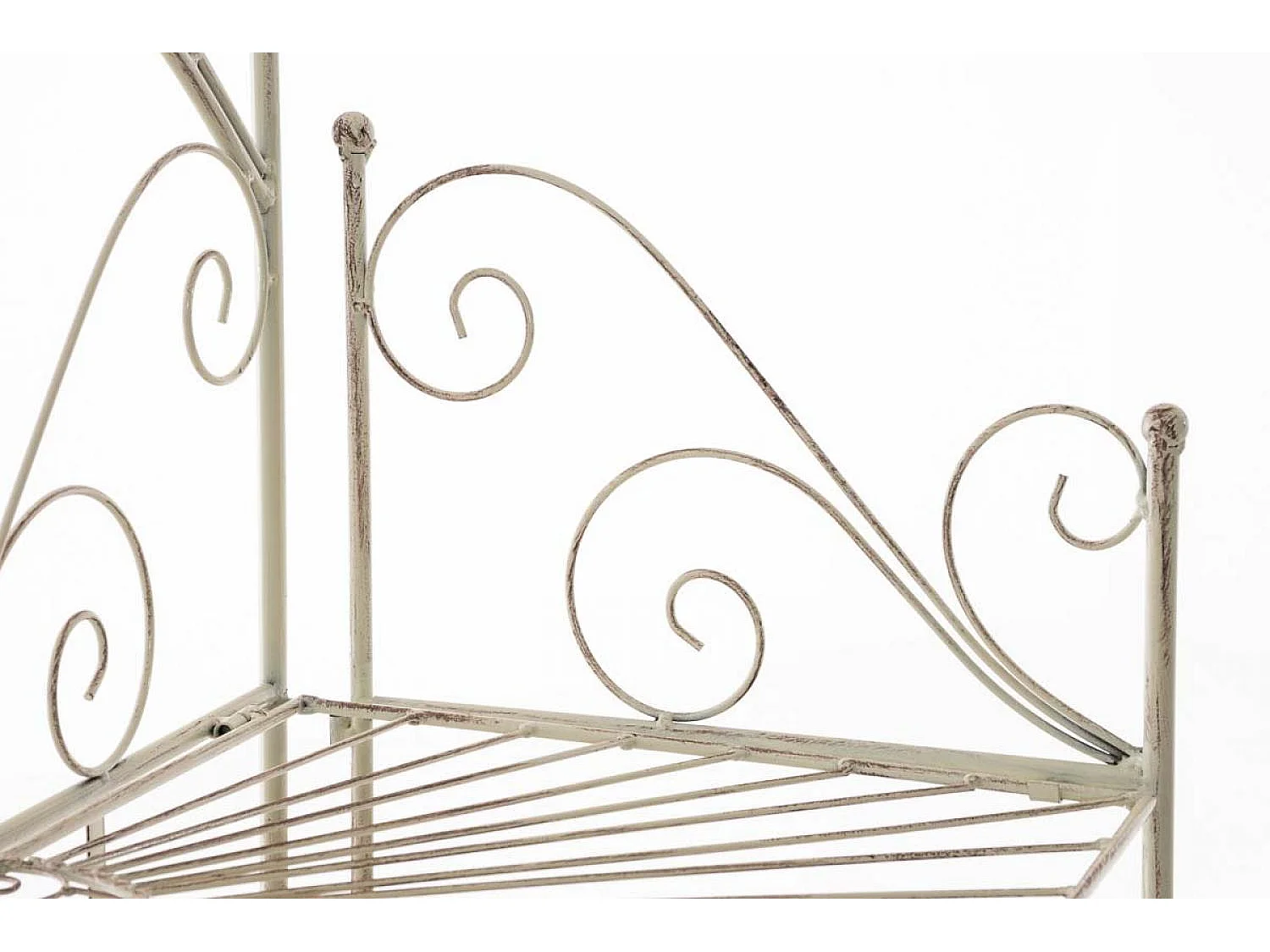 Étagères sur pied - Métal - 61.5 x 33 x 153cm - Crème antique - Mia