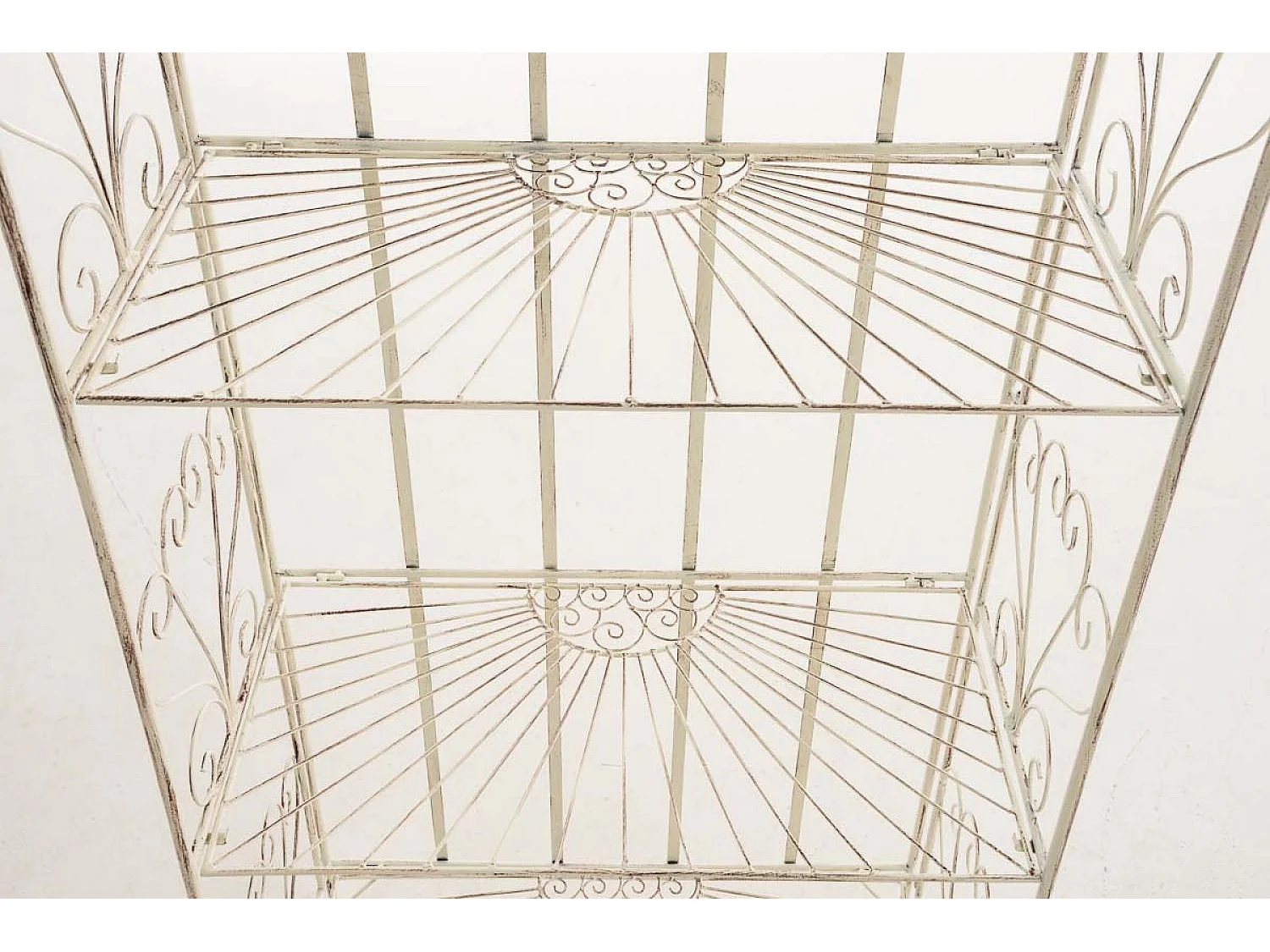 Étagères sur pied - Métal - 61.5 x 33 x 153cm - Crème antique - Mia