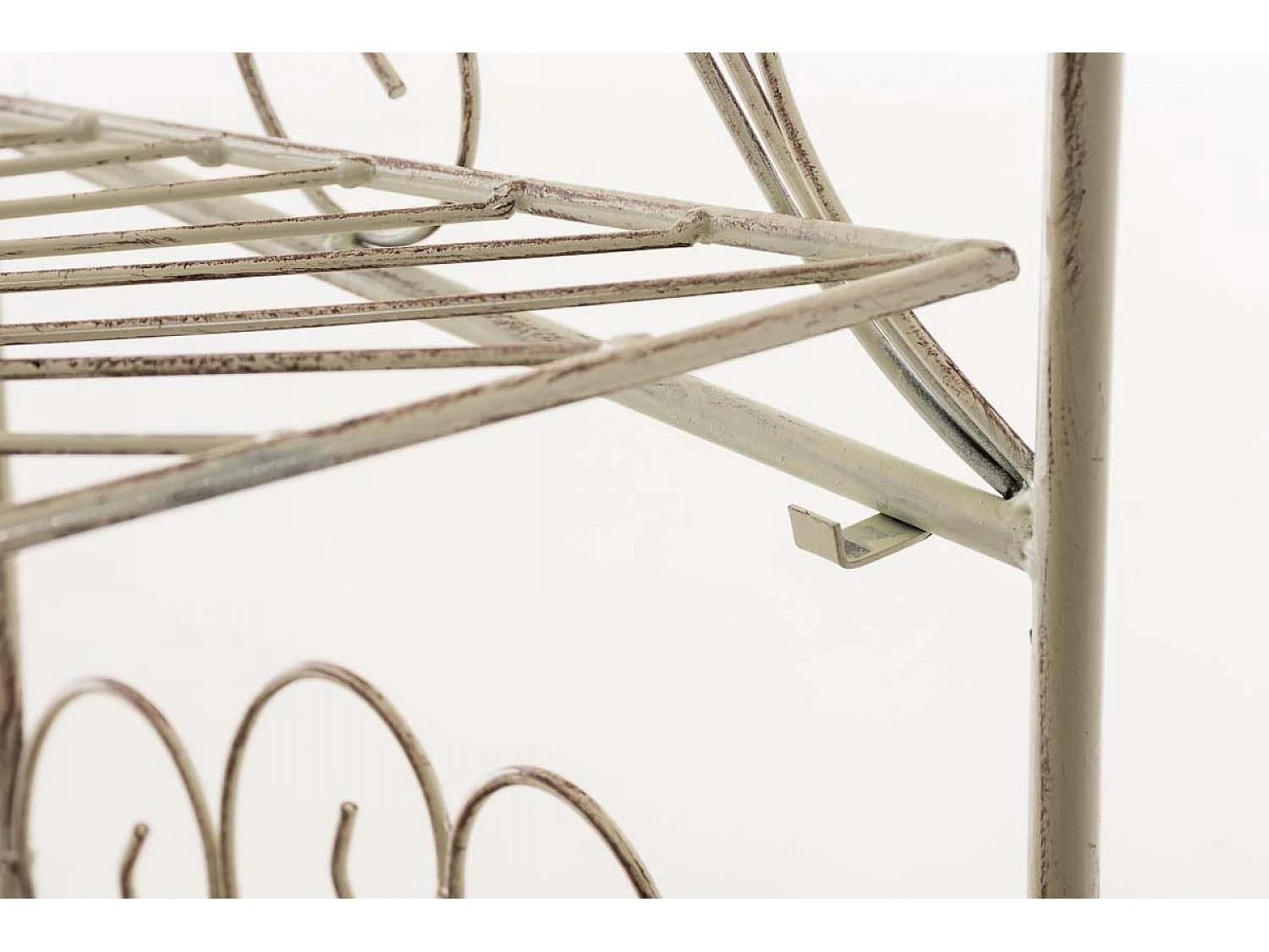 Étagères sur pied - Métal - 61.5 x 33 x 153cm - Crème antique - Mia