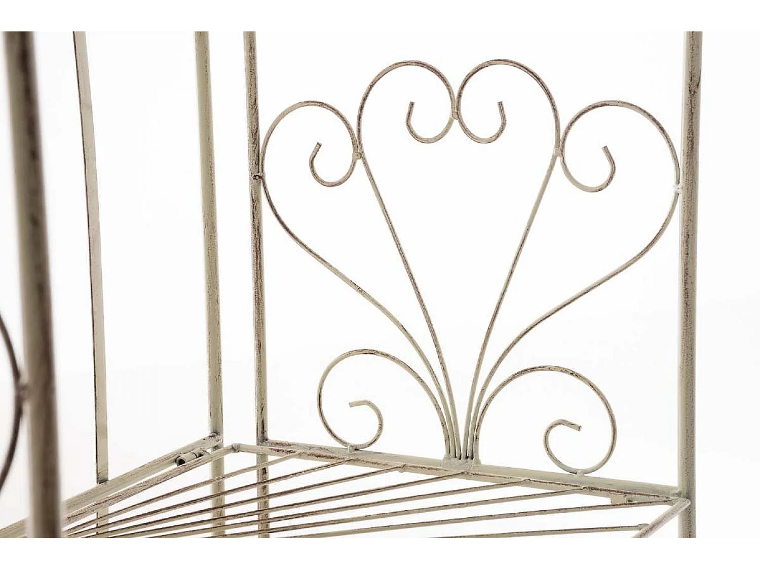 Étagères sur pied - Métal - 61.5 x 33 x 153cm - Crème antique - Mia