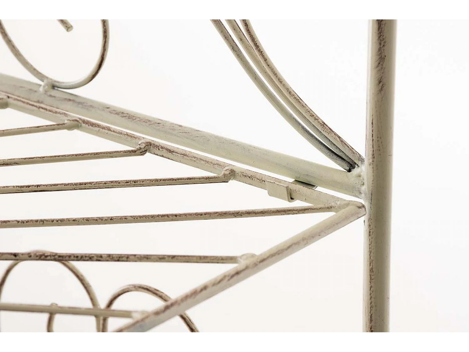 Étagères sur pied - Métal - 61.5 x 33 x 153cm - Crème antique - Mia