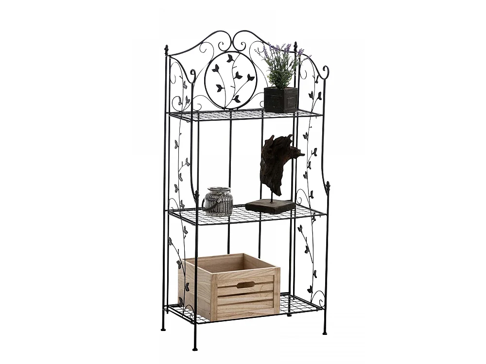 Staande plank - Metaal - 58 x 33 x 118cm - zwart - Reus