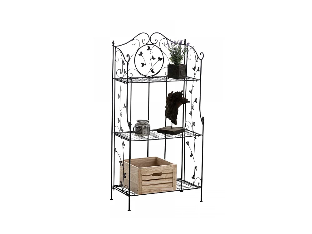 Standregal - Metall - 58 x 33 x 118cm - schwarz - Reus