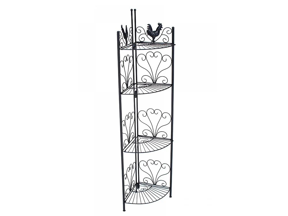 Staande plank - Metalen - 41 x 41 x 151cm - zwart - Marie