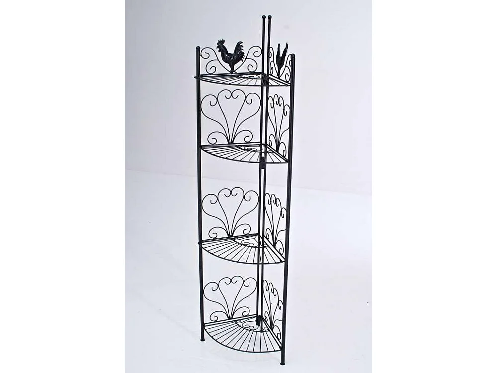 Staande plank - Metalen - 41 x 41 x 151cm - zwart - Marie