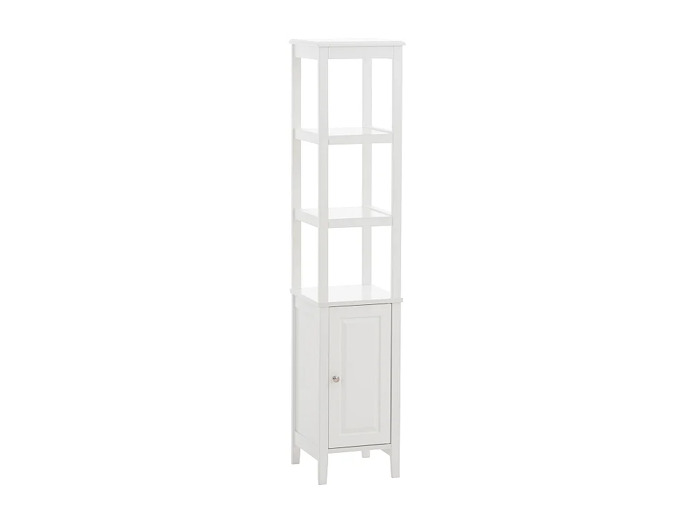 Étagères sur pied - Bois - 30 x 30 x 144cm - Blanc - Kemi
