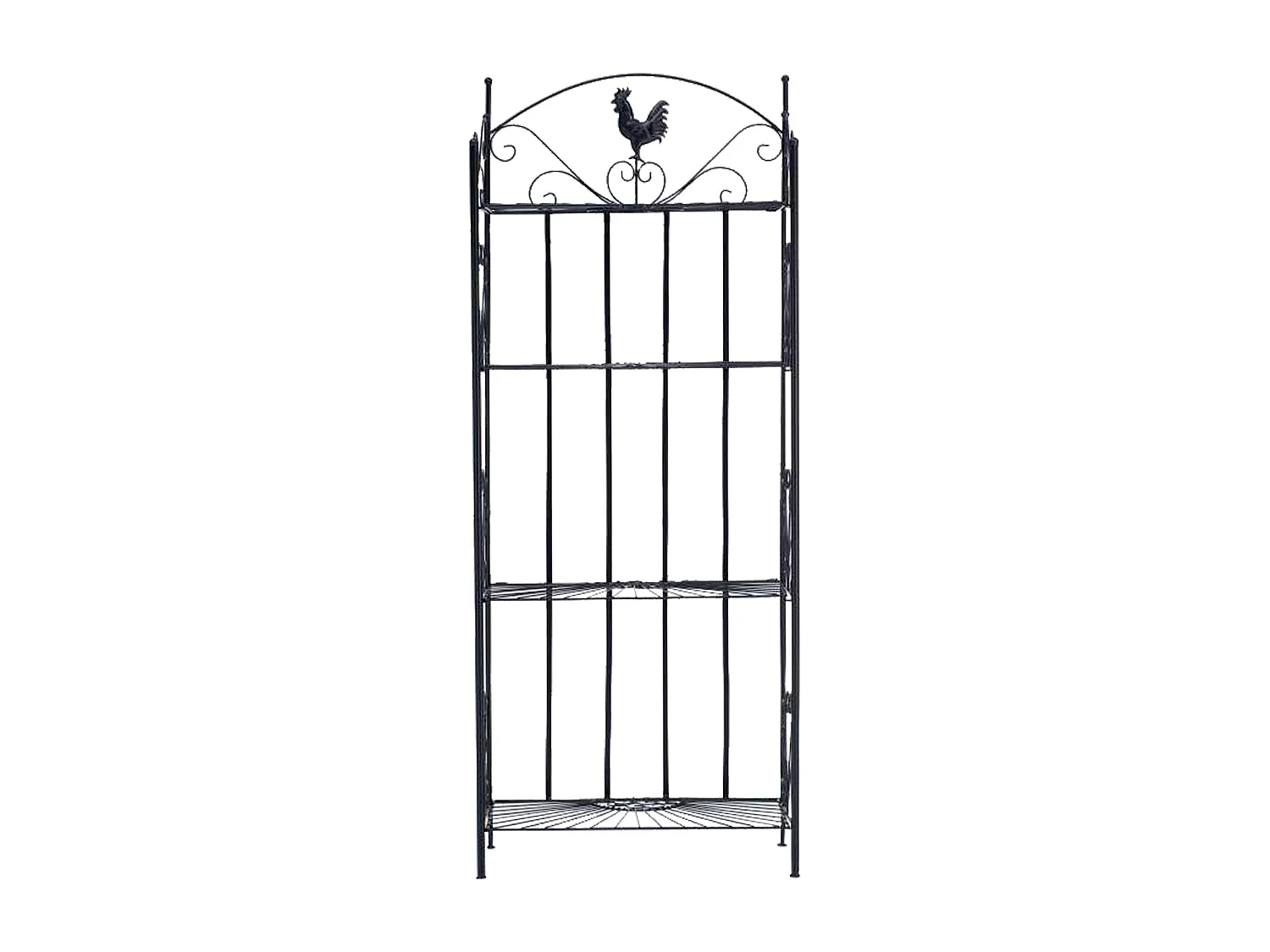 Staande plank - Metaal - 61.5 x 33 x 153cm - zwart - Mia