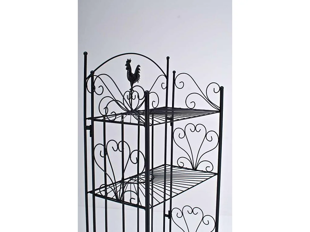 Étagères sur pied - Métal - 61.5 x 33 x 153cm - Noir - Mia