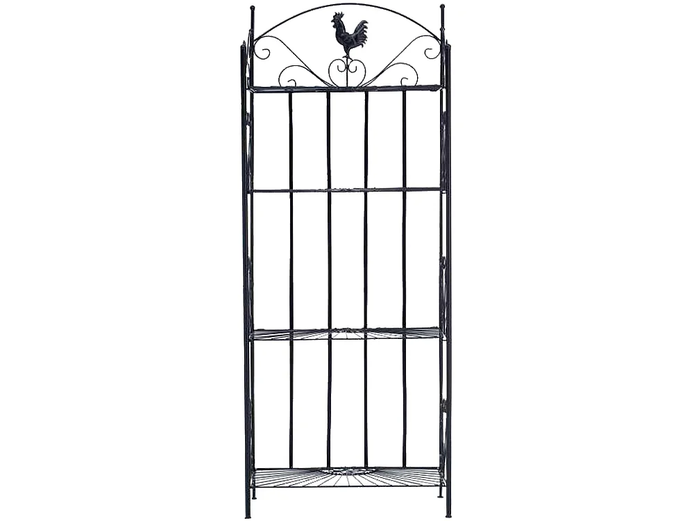 Étagères sur pied - Métal - 61.5 x 33 x 153cm - Noir - Mia