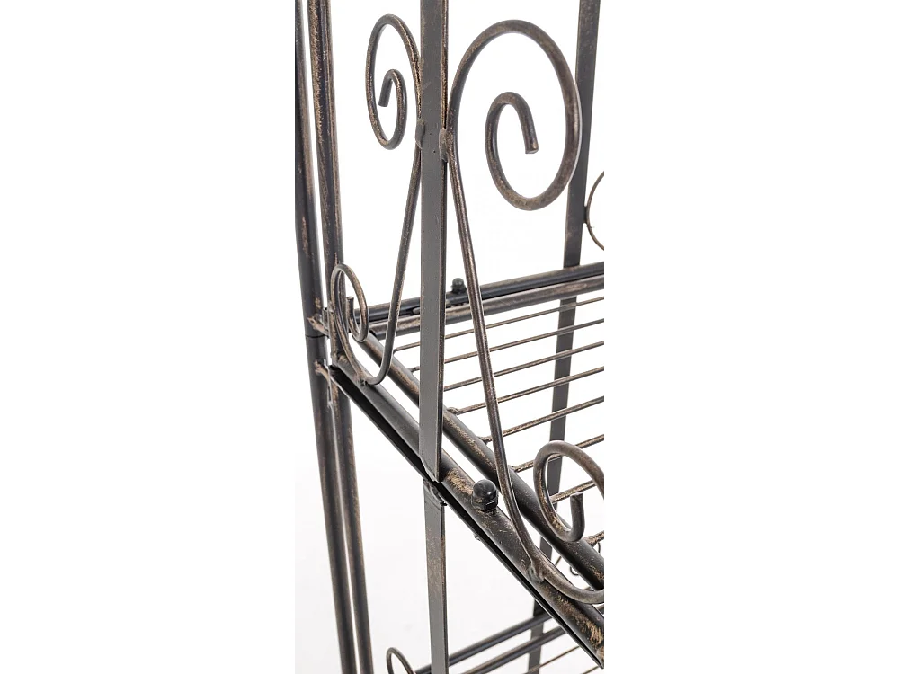 Étagères sur pied - Métal - 74.5 x 34.5 x 173cm - Bronze - Ciara