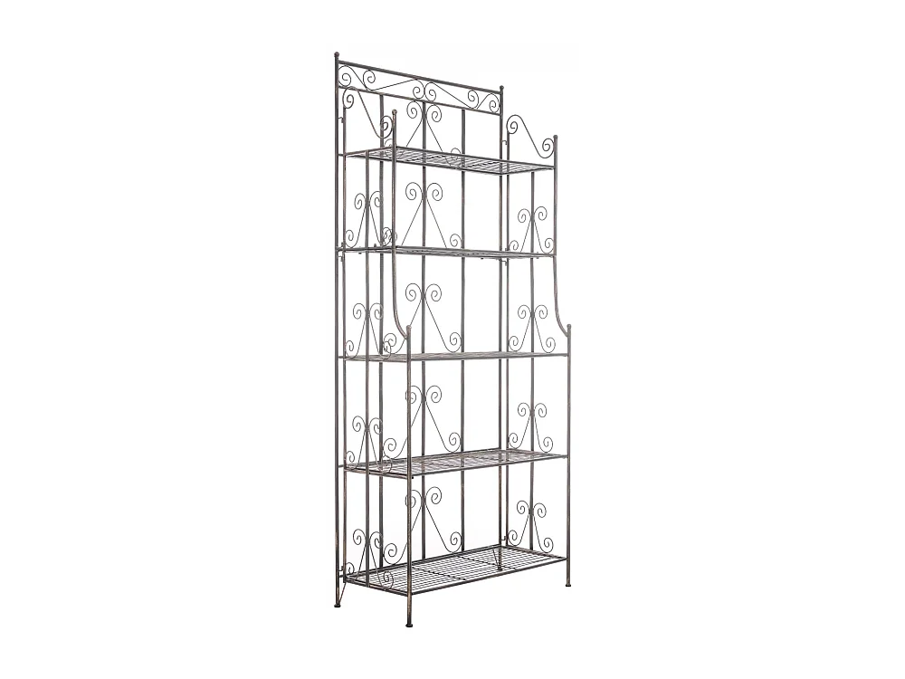 Étagères sur pied - Métal - 74.5 x 34.5 x 173cm - Bronze - Ciara