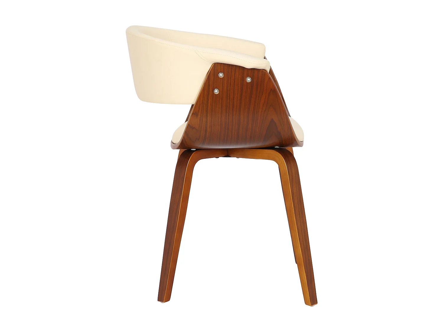 chaise salle à manger - Similicuir - Crème - Bruce