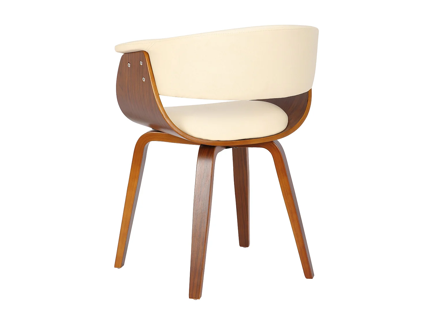 chaise salle à manger - Similicuir - Crème - Bruce