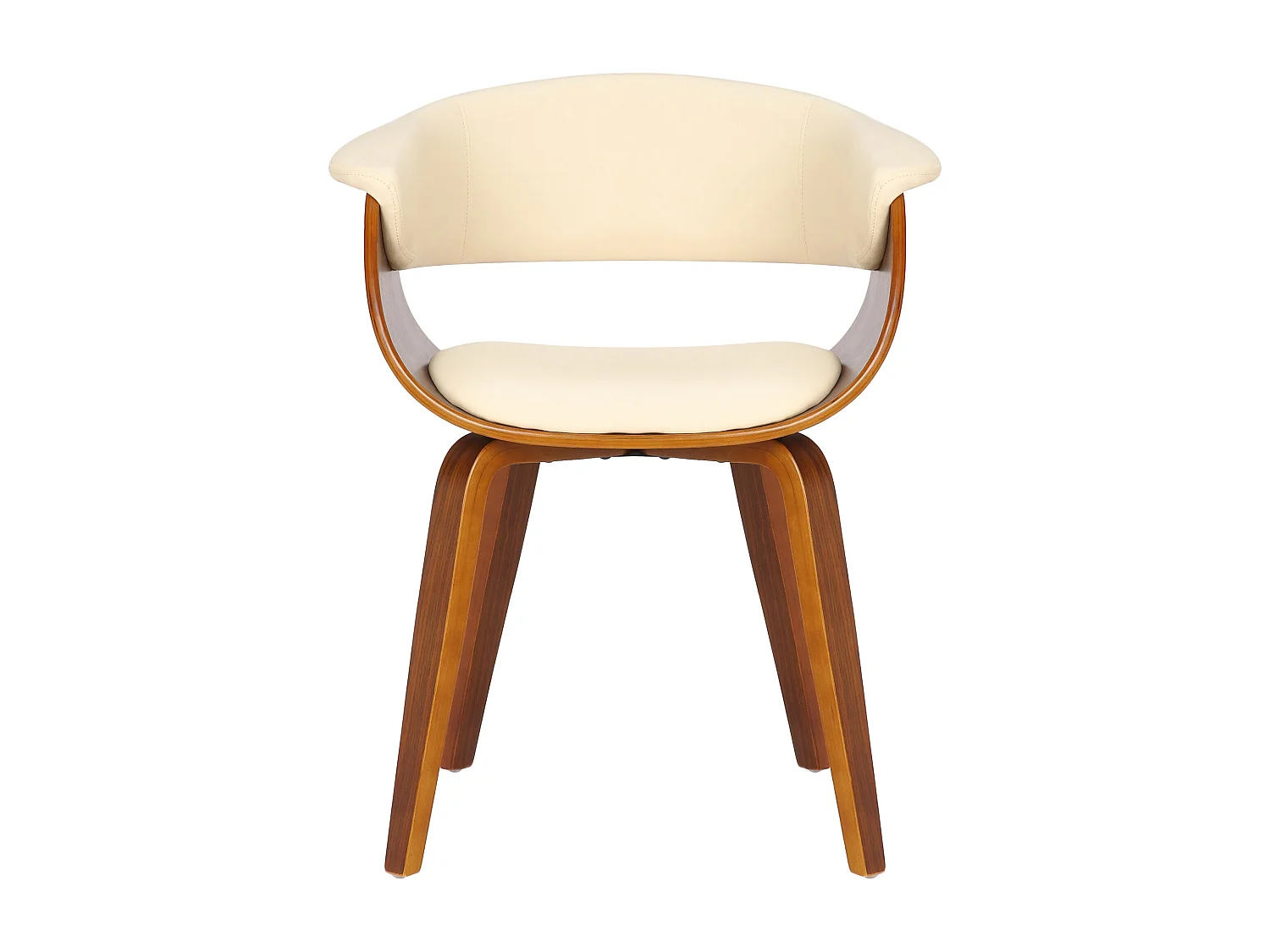 chaise salle à manger - Similicuir - Crème - Bruce