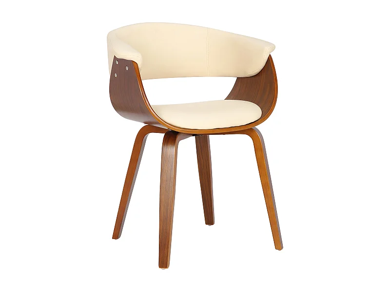 Eetkamerstoelen - Kunstleer - creme - Bruce