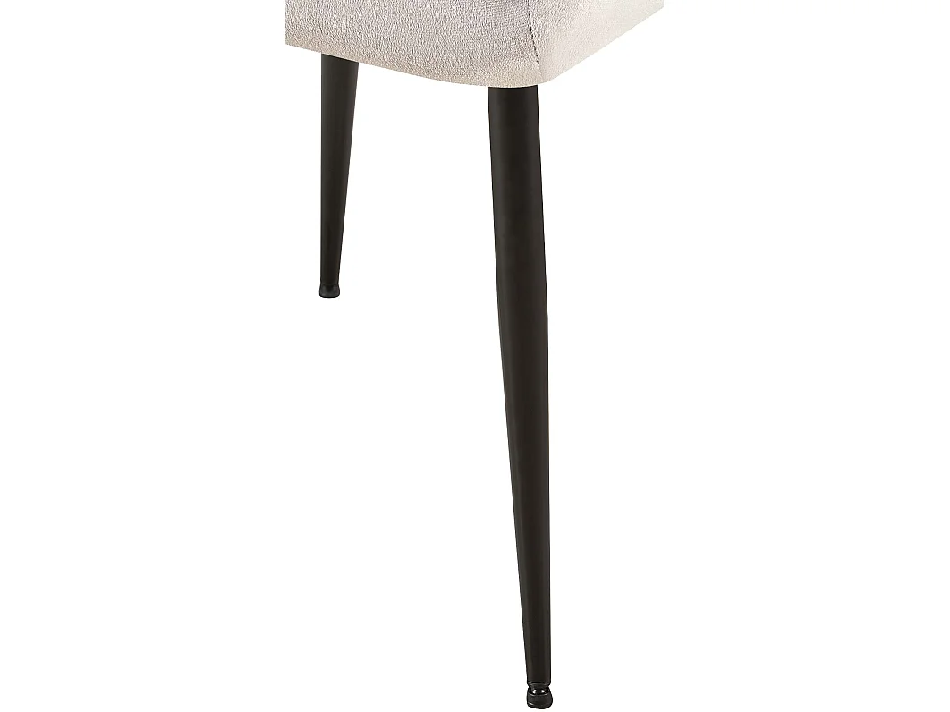 Lot de 4  chaises avec accoudoirs - Velours - Gris clair - Emia