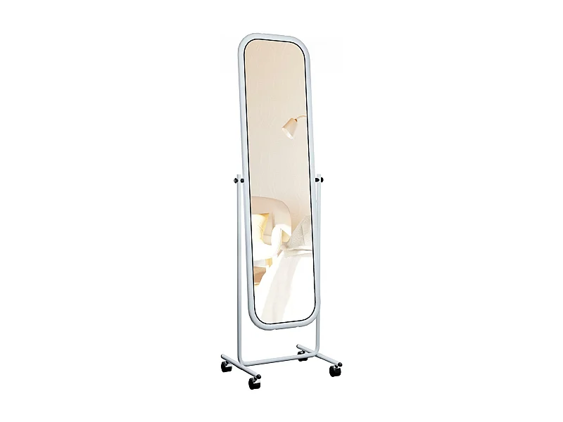 Miroir sur pieds - Métal - Blanc - Medusa