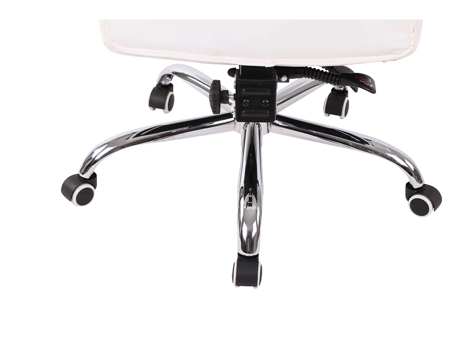 Chaise de bureau - Similicuir & Métal chromé - Blanc - Power