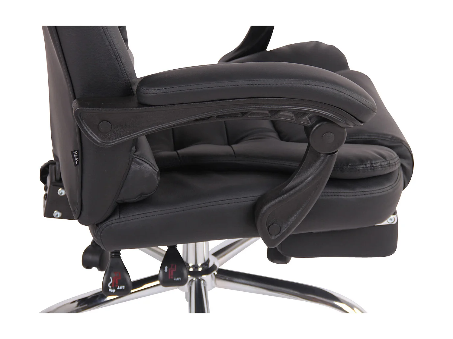 Chaise de bureau - Similicuir - Noir - Oxygen