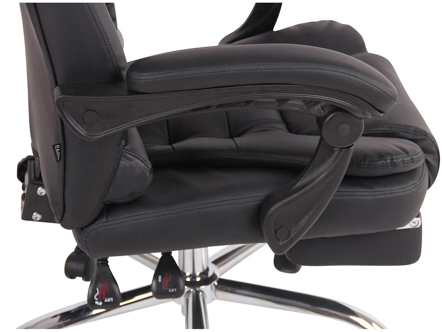 Chaise de bureau - Similicuir - Noir - Oxygen