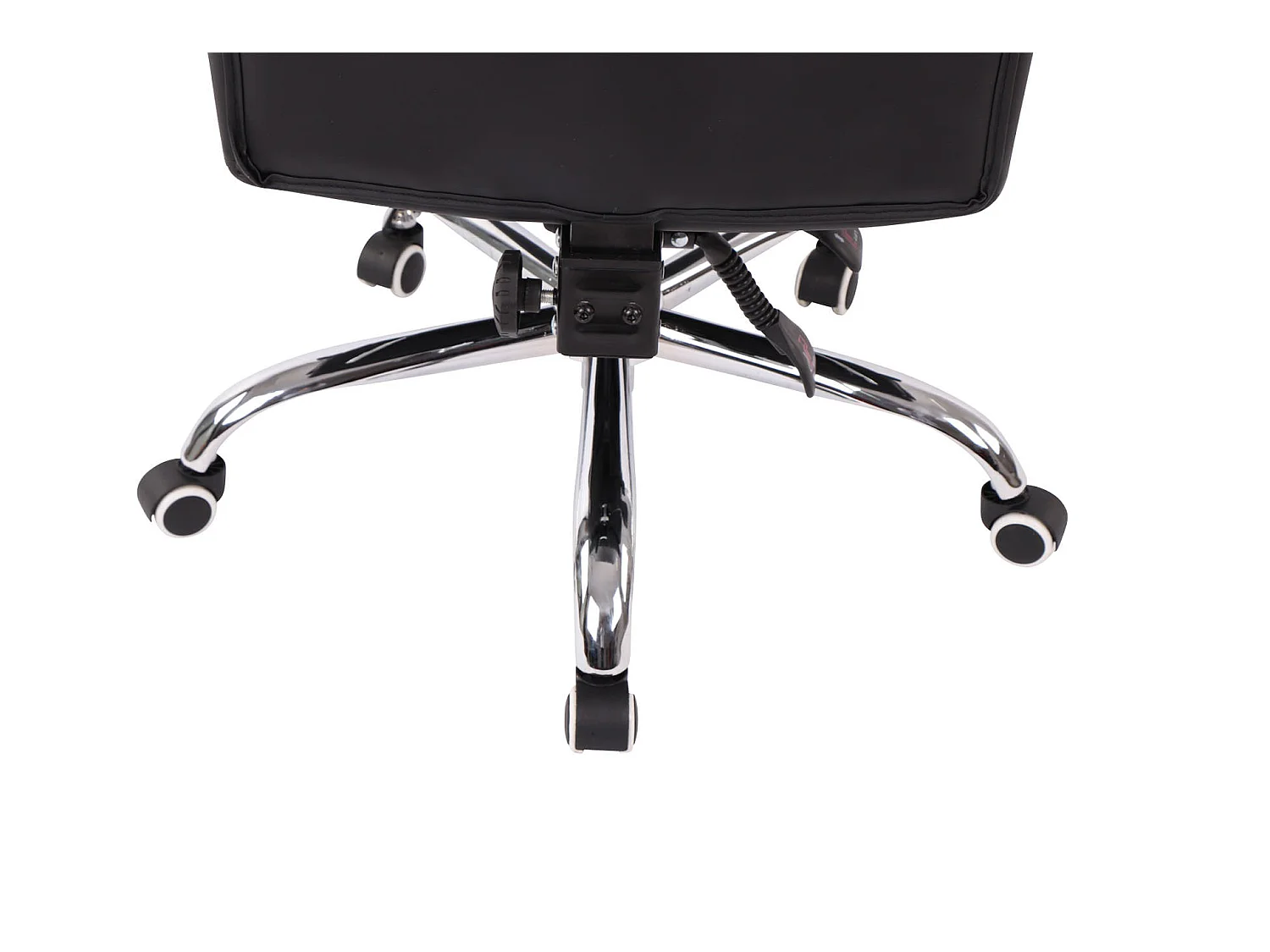 Chaise de bureau - Similicuir & Métal chromé - Noir - Power