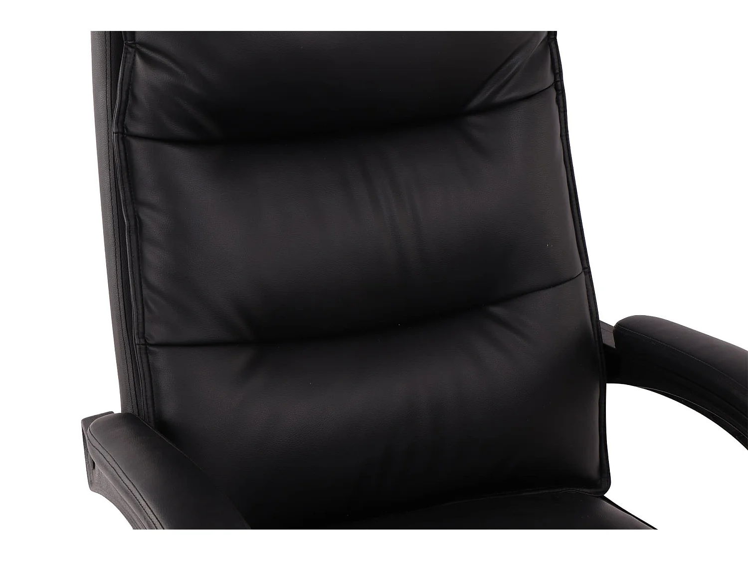 Chaise de bureau - Similicuir & Métal chromé - Noir - Power