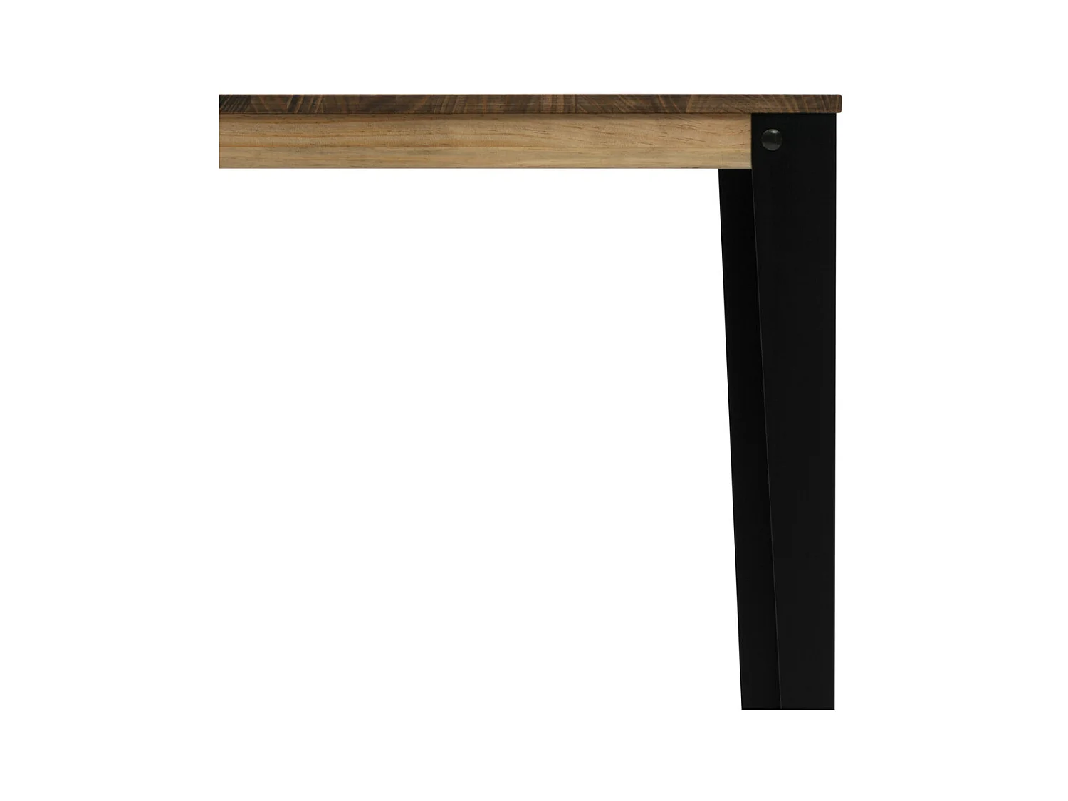Lunds Quadratischer Esstisch 70x70x75cm  Schwarz, Massives Kiefernholz mit Antik-Effekt- Finish, Industriestil, Box Furniture