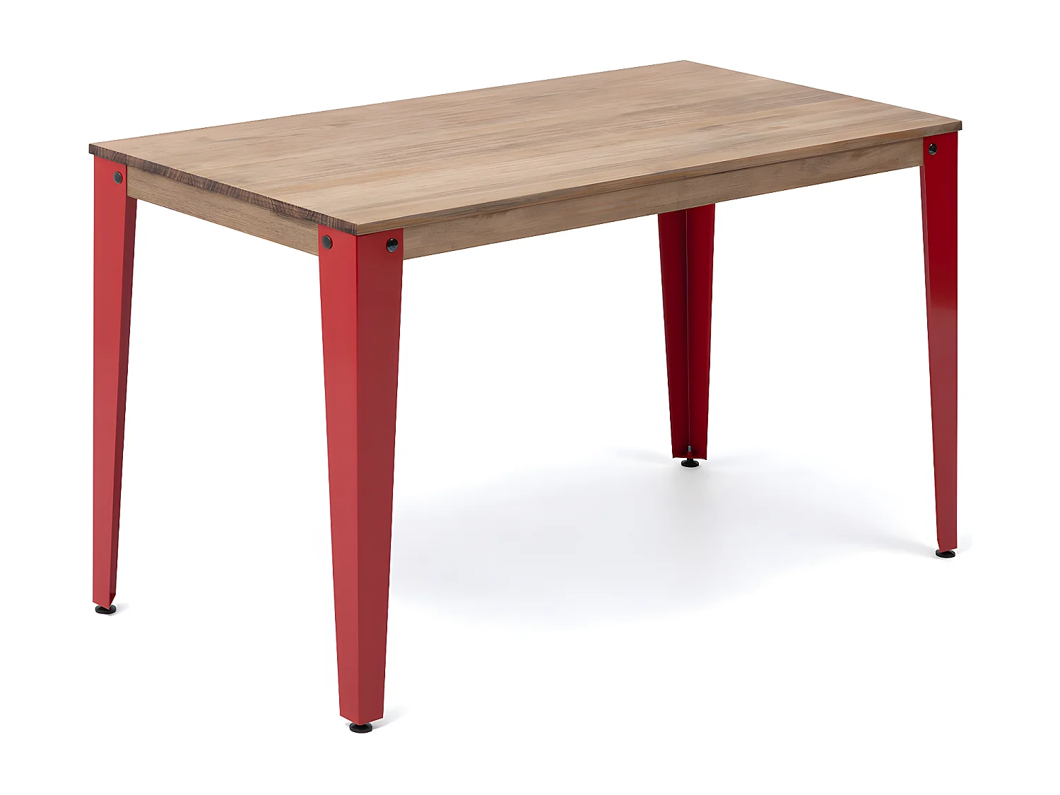 Table bureau Lunds  110x60x75cm  Rouge-Effect Vintage. Box Furniture