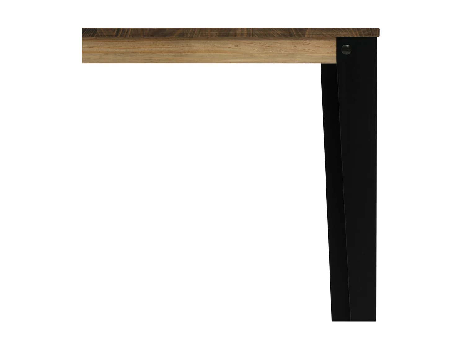 Lunds Quadratischer Esstisch 59x59x75cm  Schwarz, Massives Kiefernholz mit Antik-Effekt- Finish, Industriestil, Box Furniture