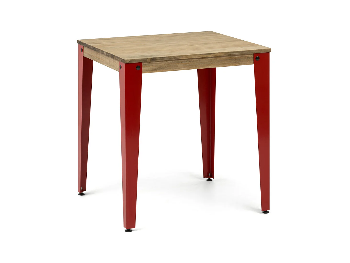 Table Salle à Manger Lunds  59x59x75  Rouge-Vieilli Box Furniture