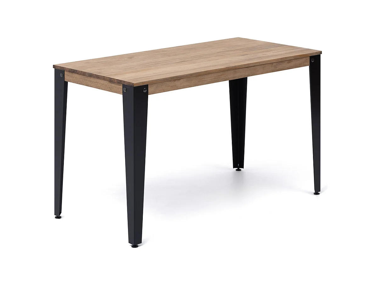 Mesa de Jantar Lunds 80x160x75cm Preta - Vintage Industrial