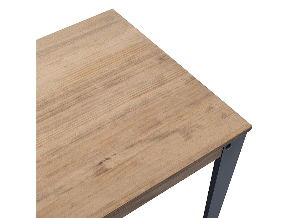 Mesa de Jantar Lunds 80x160x75cm Preta - Vintage Industrial